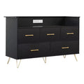 Dresser for Bedroom with 5 Drawers, 47 in Wide Chest of Drawers, Freestanding Storage Organizer