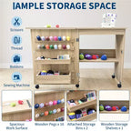Mesa Plegable de Costura y Manualidades con Estantes y Bandejas, Ruedas con Cierre, Clavijas, Cierres Magnéticos, Escritorio Compacto Múltiple, Ahorro de Espacio para Máquinas de Coser