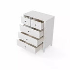 Cómoda Moderna de 5 Cajones para Dormitorio, Cajonera Alta de Madera, Amplio Organizador de Almacenamiento, Cajones para Recibidor, Pasillo, Armario, Habitación Infantil, Oficina en Casa