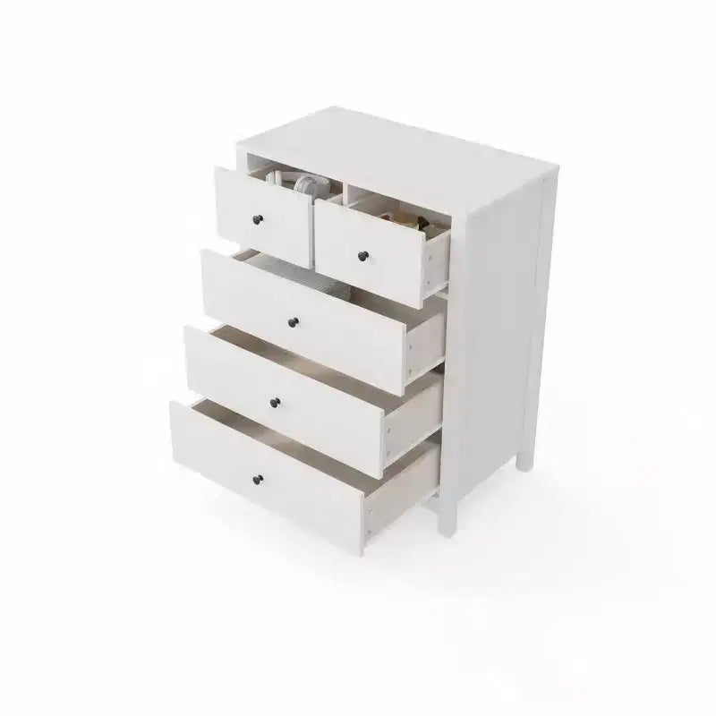 Cómoda Moderna de 5 Cajones para Dormitorio, Cajonera Alta de Madera, Amplio Organizador de Almacenamiento, Cajones para Recibidor, Pasillo, Armario, Habitación Infantil, Oficina en Casa