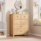 Cómoda Moderna de 5 Cajones para Dormitorio, Cajonera Alta de Madera, Amplio Organizador de Almacenamiento, Cajones para Recibidor, Pasillo, Armario, Habitación Infantil, Oficina en Casa