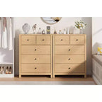 Cómoda Moderna de 5 Cajones para Dormitorio, Cajonera Alta de Madera, Amplio Organizador de Almacenamiento, Cajones para Recibidor, Pasillo, Armario, Habitación Infantil, Oficina en Casa