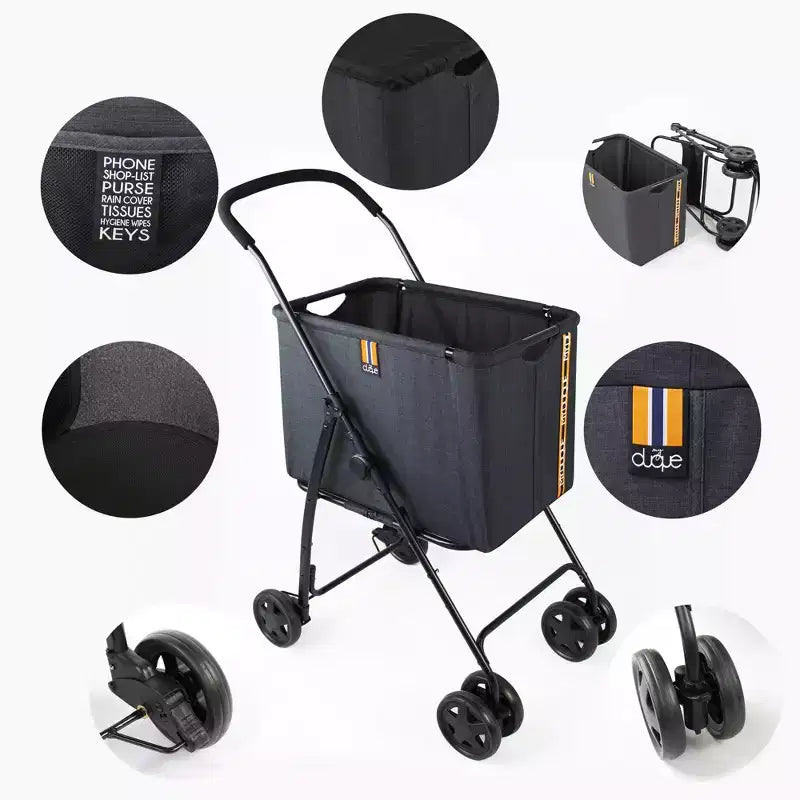 Carrito de compras - Melange Black - Carro utilitario con ruedas