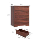 Cómoda alta de madera con 3 cajones, cómoda moderna, almacenamiento profundo, armario grande con tapa ancha para dormitorio, sala de estar, pasillo, habitación de niños