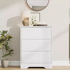 Cómoda alta de madera con 3 cajones, cómoda moderna, almacenamiento profundo, armario grande con tapa ancha para dormitorio, sala de estar, pasillo, habitación de niños