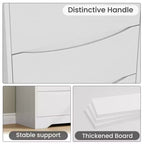 Cómoda alta de madera con 3 cajones, cómoda moderna, almacenamiento profundo, armario grande con tapa ancha para dormitorio, sala de estar, pasillo, habitación de niños