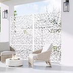 Pantalla de panel de privacidad natural para exteriores, blanca, 72x47, divisor plegable natural para patio trasero y jardín