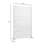 Pantalla de panel de privacidad natural para exteriores, blanca, 72x47, divisor plegable natural para patio trasero y jardín