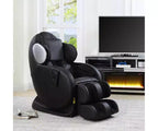 Sillón reclinable auxiliar de piel sintética negra
