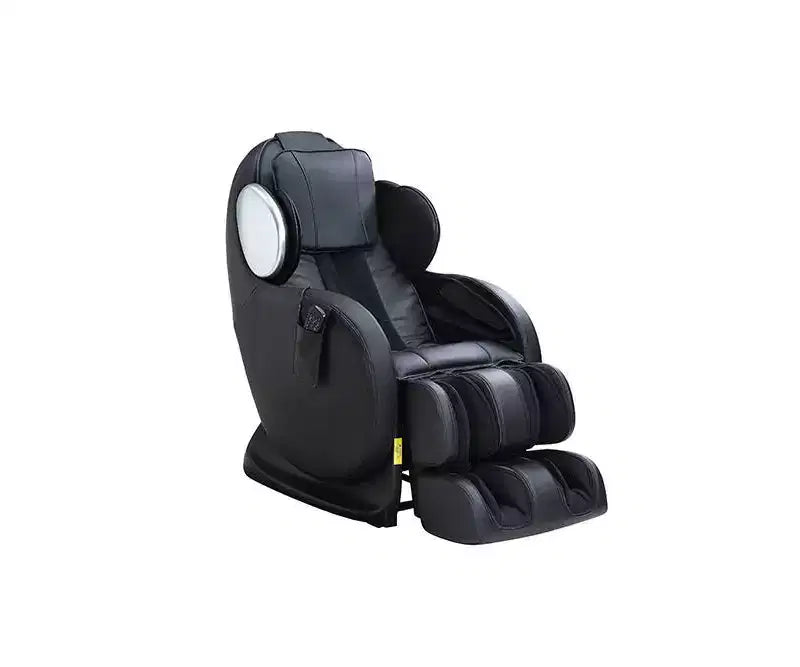 Sillón reclinable auxiliar de piel sintética negra