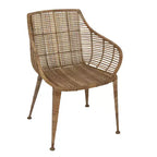Sillón de ratán natural: Estructura de hierro forjado, no requiere montaje, limpiar con paño seco, uso para adultos