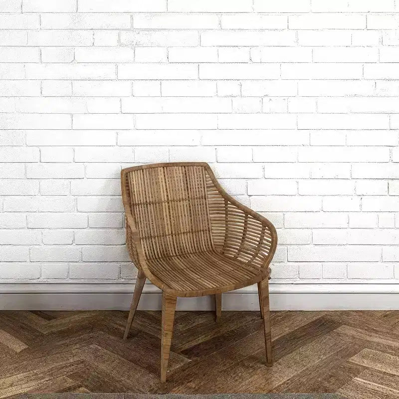 Sillón de ratán natural: Estructura de hierro forjado, no requiere montaje, limpiar con paño seco, uso para adultos