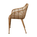 Sillón de ratán natural: Estructura de hierro forjado, no requiere montaje, limpiar con paño seco, uso para adultos