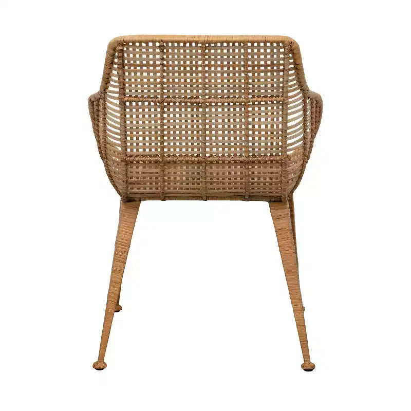 Sillón de ratán natural: Estructura de hierro forjado, no requiere montaje, limpiar con paño seco, uso para adultos