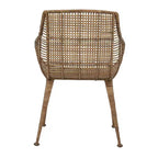 Sillón de ratán natural: Estructura de hierro forjado, no requiere montaje, limpiar con paño seco, uso para adultos