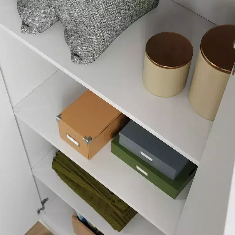 Armario de almacenamiento de 2 puertas blanco