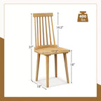 Sillas de comedor con respaldo alto de husillo natural