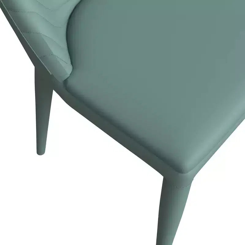 Sillas de comedor con asientos de cuero tapizados y patas de metal, para cocina moderna, cafetería, asientos de restaurante