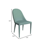 Sillas de comedor con asientos de cuero tapizados y patas de metal, para cocina moderna, cafetería, asientos de restaurante