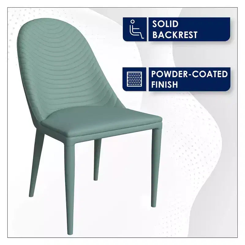 Sillas de comedor con asientos de cuero tapizados y patas de metal, para cocina moderna, cafetería, asientos de restaurante