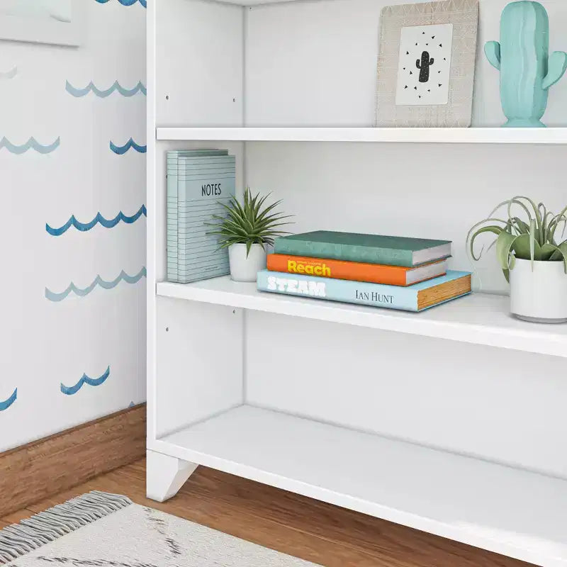 Estantería clásica de 6 estantes, estantería de madera maciza para dormitorio/sala de juegos infantiles