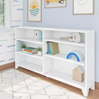Estantería clásica de 6 estantes, estantería de madera maciza para dormitorio/sala de juegos infantiles