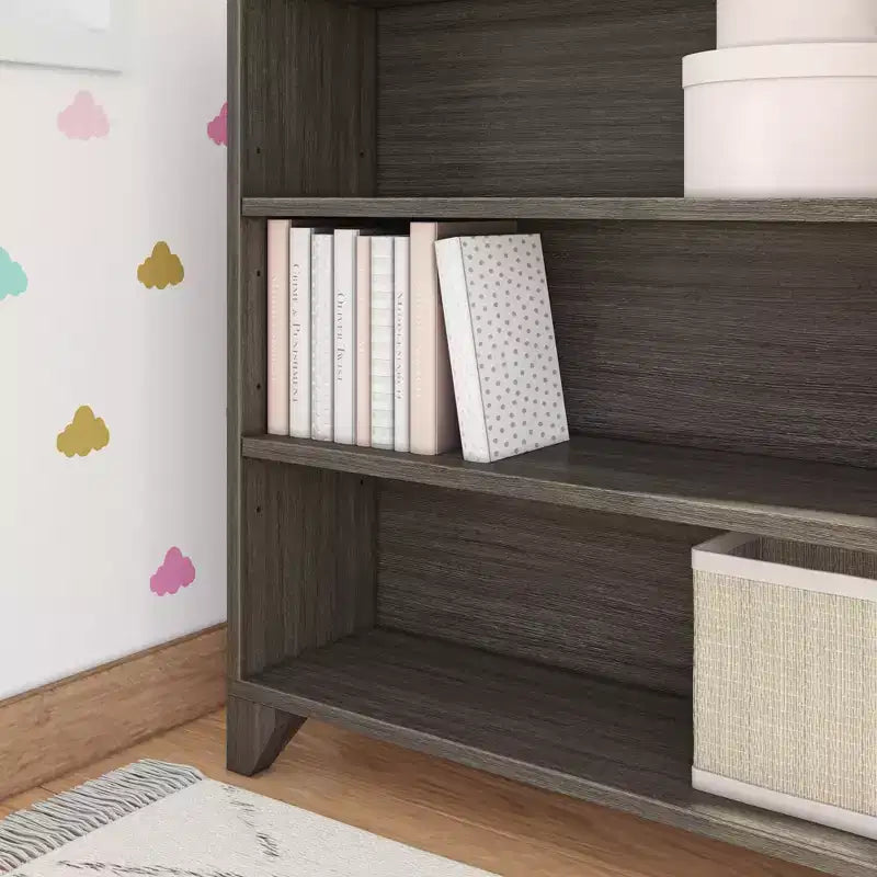 Estantería clásica de 6 estantes, estantería de madera maciza para dormitorio/sala de juegos infantiles