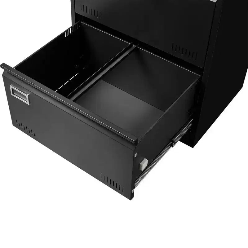 Archivador lateral de 3 cajones, archivador metálico con cerradura para documentos legales/carta/A4/F4, archivador con cerradura y función antivuelco