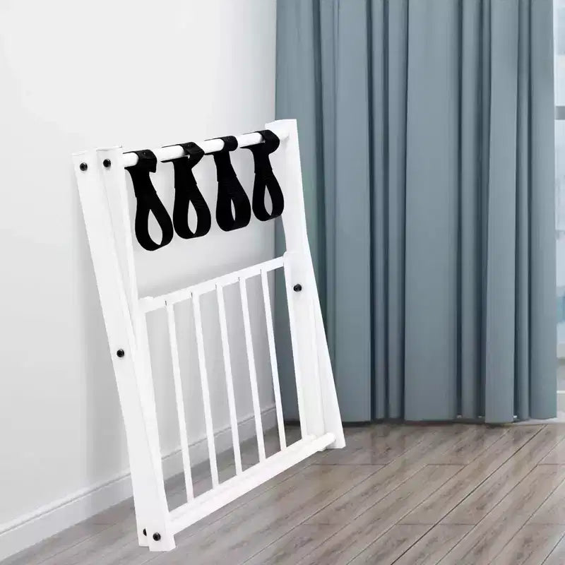 Maletero metálico plegable con estante para maletas y zapatos, para habitaciones de hotel