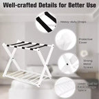 Maletero metálico plegable con estante para maletas y zapatos, para habitaciones de hotel