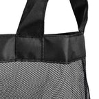 Cesto de ropa sucia elegante con dos bolsas de malla y tapa, negro