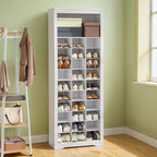 Zapatero, organizador de zapatos de 10 niveles, con capacidad para hasta 30 pares de zapatos, para entrada o dormitorio, 32 x 63 x 187 cm