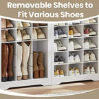 Zapatero, organizador de zapatos de 10 niveles, con capacidad para hasta 30 pares de zapatos, para entrada o dormitorio, 32 x 63 x 187 cm