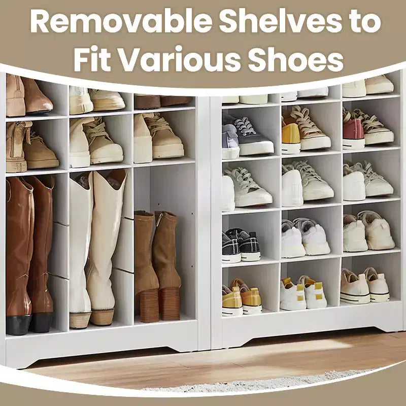 Zapatero, organizador de zapatos de 10 niveles, con capacidad para hasta 30 pares de zapatos, para entrada o dormitorio, 32 x 63 x 187 cm
