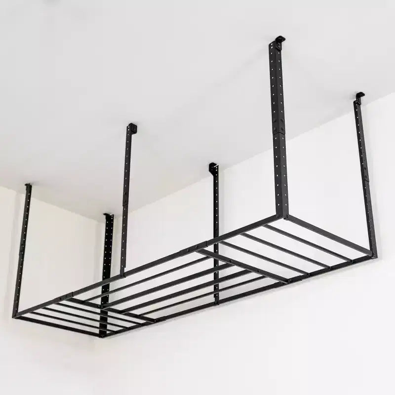 Almacenamiento superior de garaje de 3' x 8' con ganchos | Soporta 317 kg