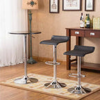 Juego de 3 piezas de mesa de bar ajustable negra
