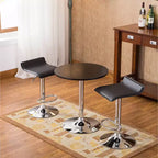 Juego de 3 piezas de mesa de bar ajustable negra