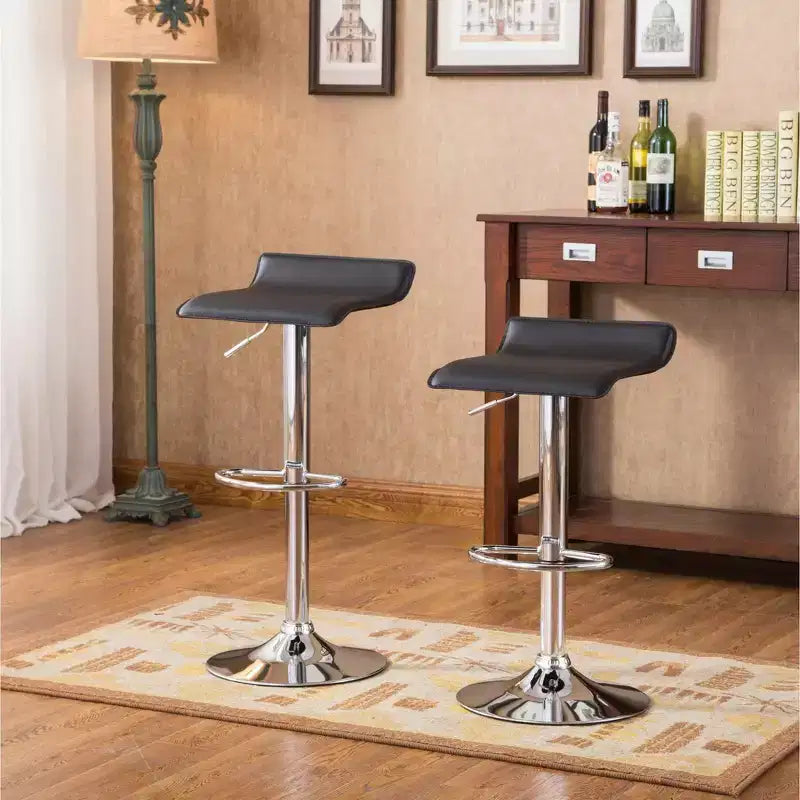Juego de 3 piezas de mesa de bar ajustable negra