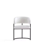 Silla de comedor moderna tapizada en piel sintética