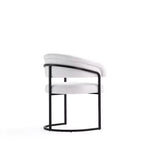 Silla de comedor moderna tapizada en piel sintética