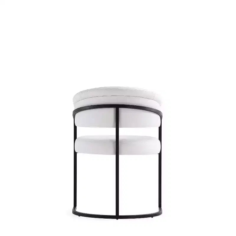 Silla de comedor moderna tapizada en piel sintética