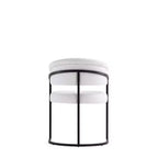 Silla de comedor moderna tapizada en piel sintética