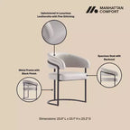 Silla de comedor moderna tapizada en piel sintética