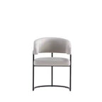 Silla de comedor moderna tapizada en piel sintética