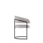 Silla de comedor moderna tapizada en piel sintética