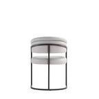 Silla de comedor moderna tapizada en piel sintética
